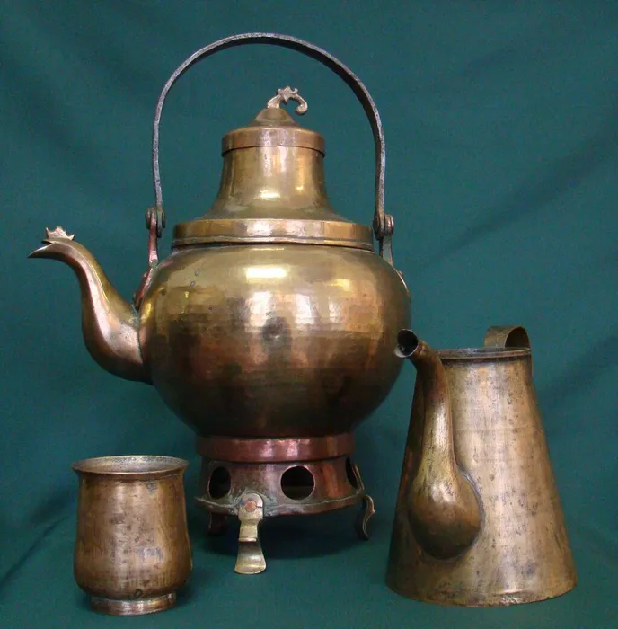 медные изделия из фонда СИКМ (Чайник-сбитенник, стакан, чайн